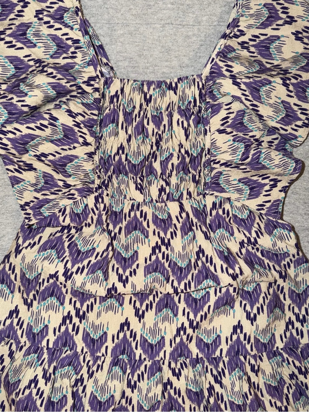 Zara Girls  Purple Printed Ruffle Dress